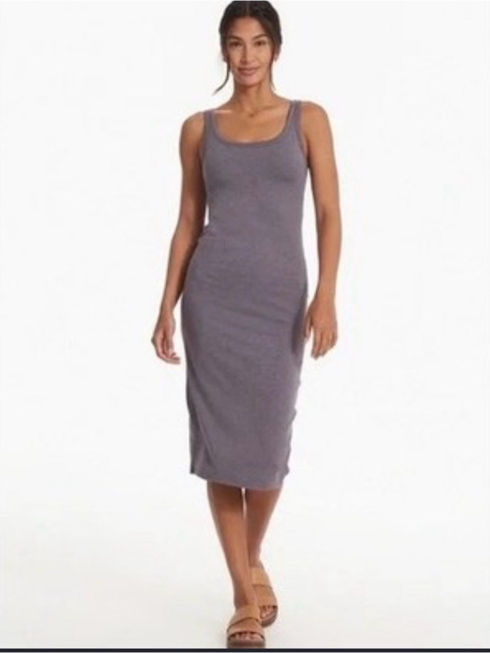 Vuori Heathered Slate Scoop Neck Tank Dress - Picture 6 of 6